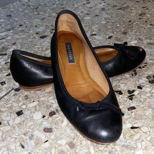 MARGAUX round-toe ballet flat -  black nappa leather - "the Demi" skimmer 38½/8½